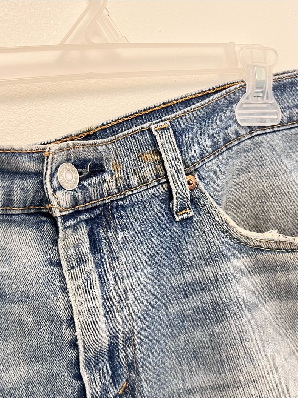 Upcycled levi's Denim Ruffle Mini Skirt Festival Coquette Style - Picture 5 of 6
